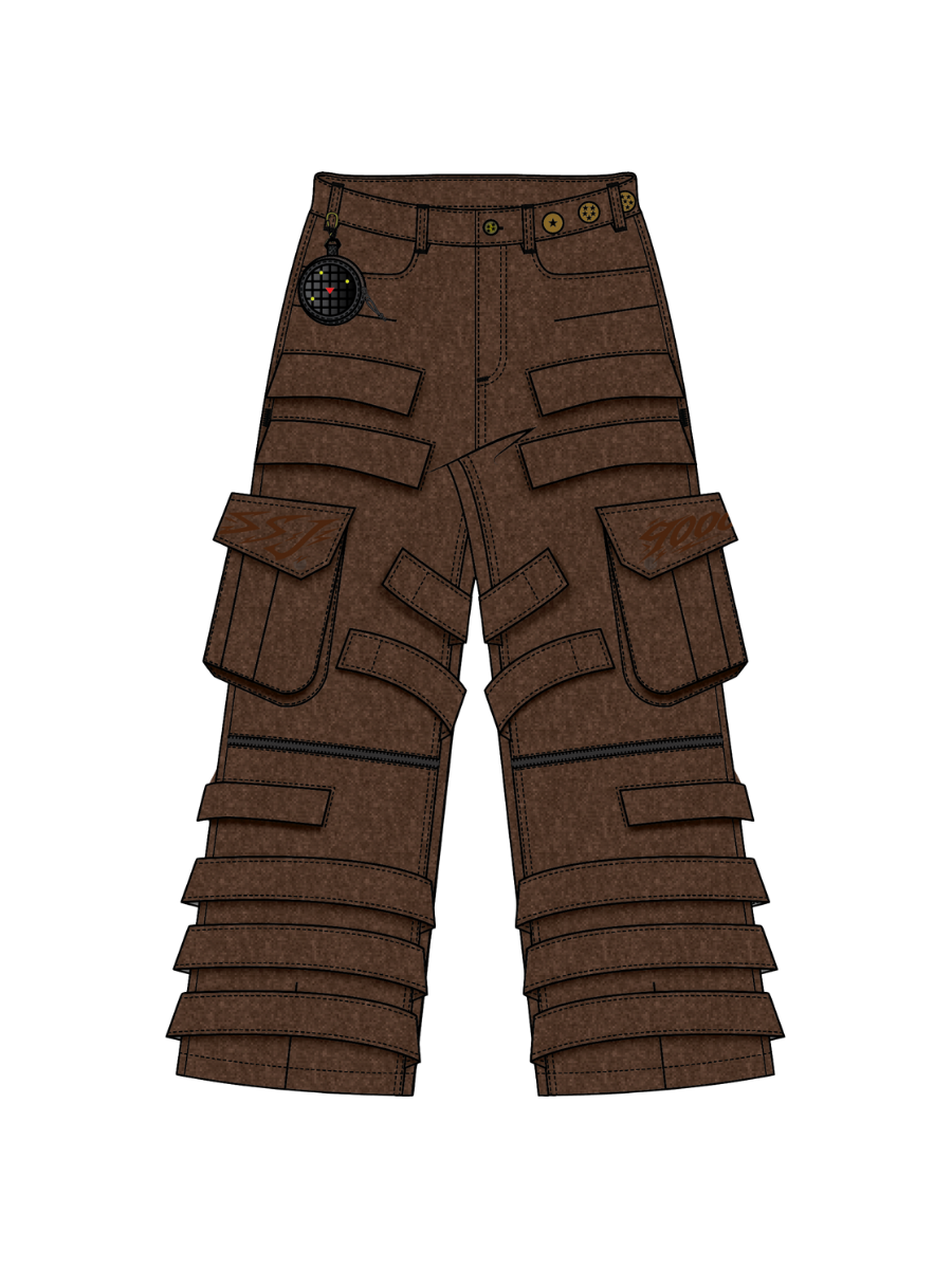 "DRAGON" Cargo Pants Brown