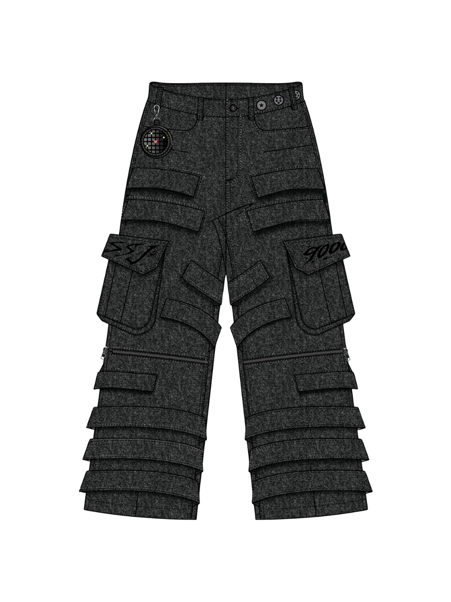 "DRAGON" Cargo Pants Black