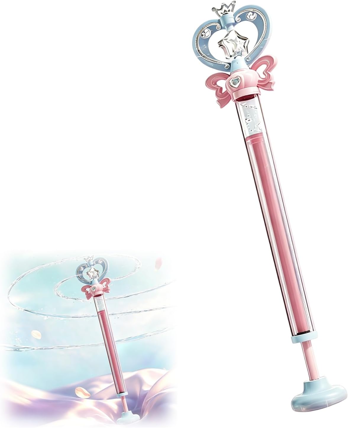 Magic Wand Water Squirter, Spinning Water Spray Toy, Pull-Out Fairy Wand Water Blaster, Funny Firework Water Sprayer for Summer Beach Pool Party Outdoor Games, for Adult