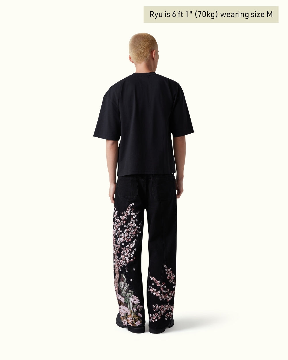 Blossom Black Denim