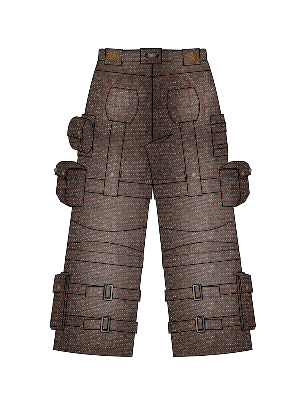 "ACADEMY" Cargo Pants Brown