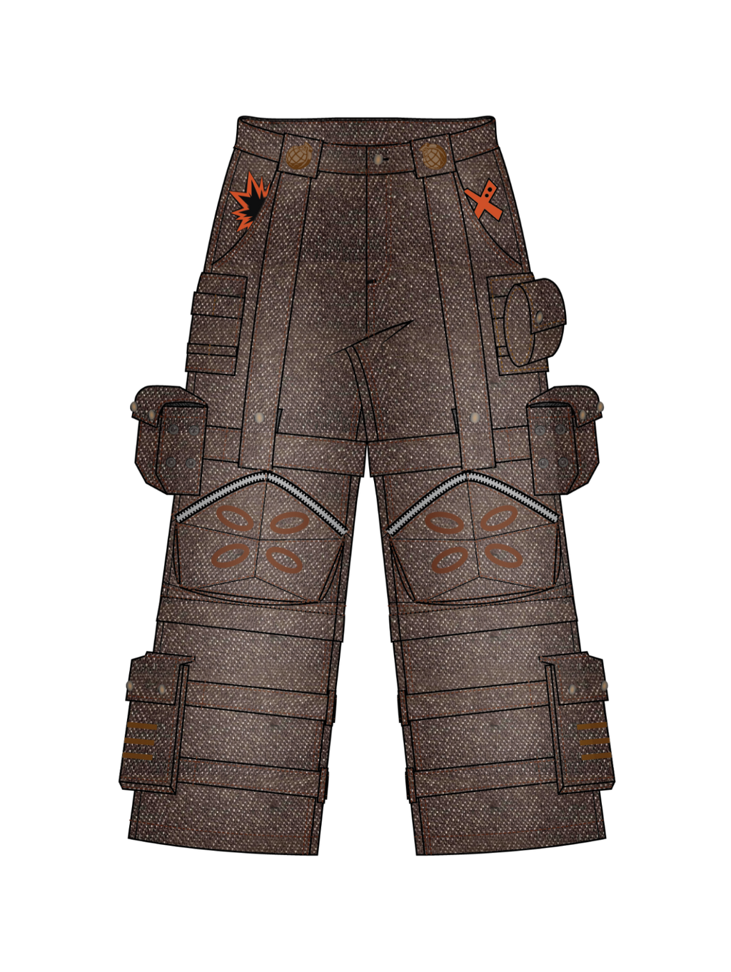 "ACADEMY" Cargo Pants Brown