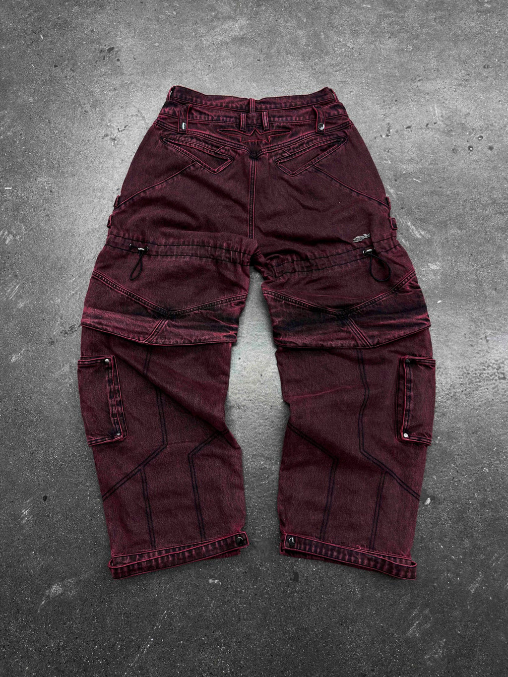 "SPIRAL" Cargo Pants (Red)