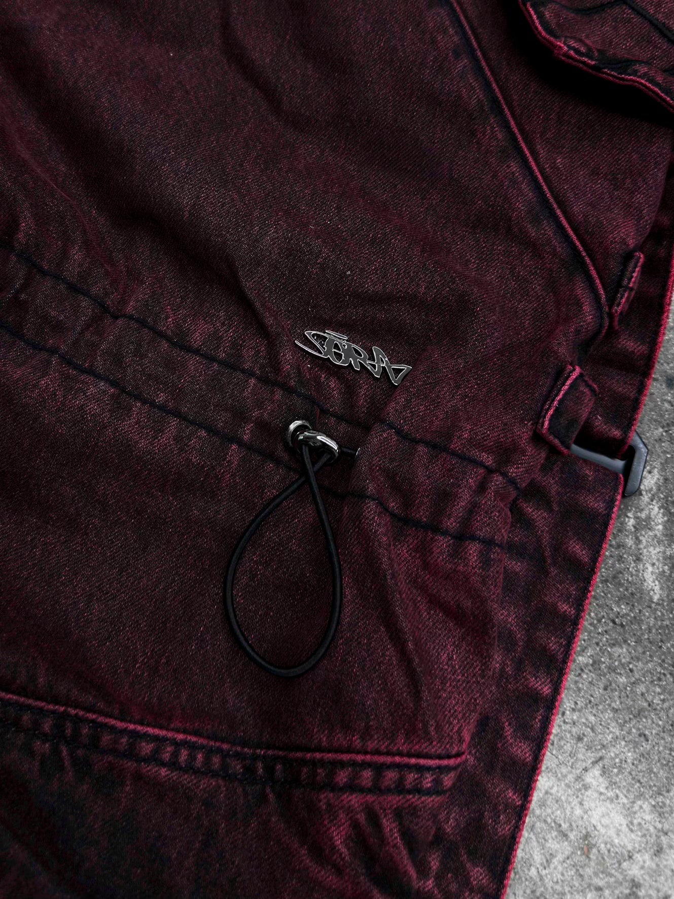 "SPIRAL" Cargo Pants (Red)