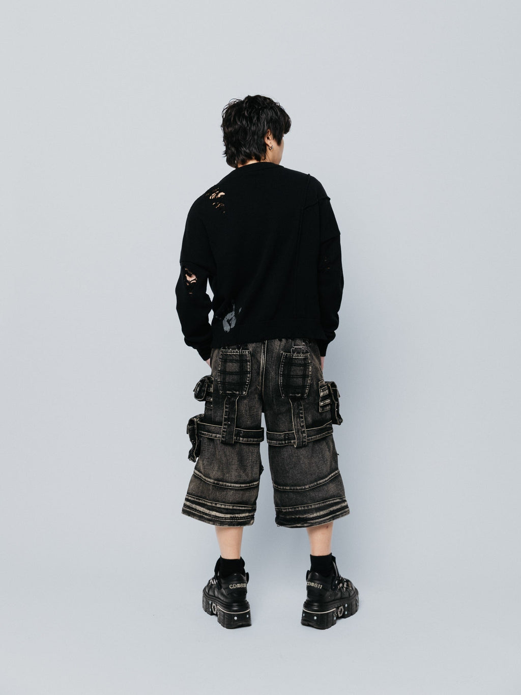 "ACADEMY" Cargo Pants Black