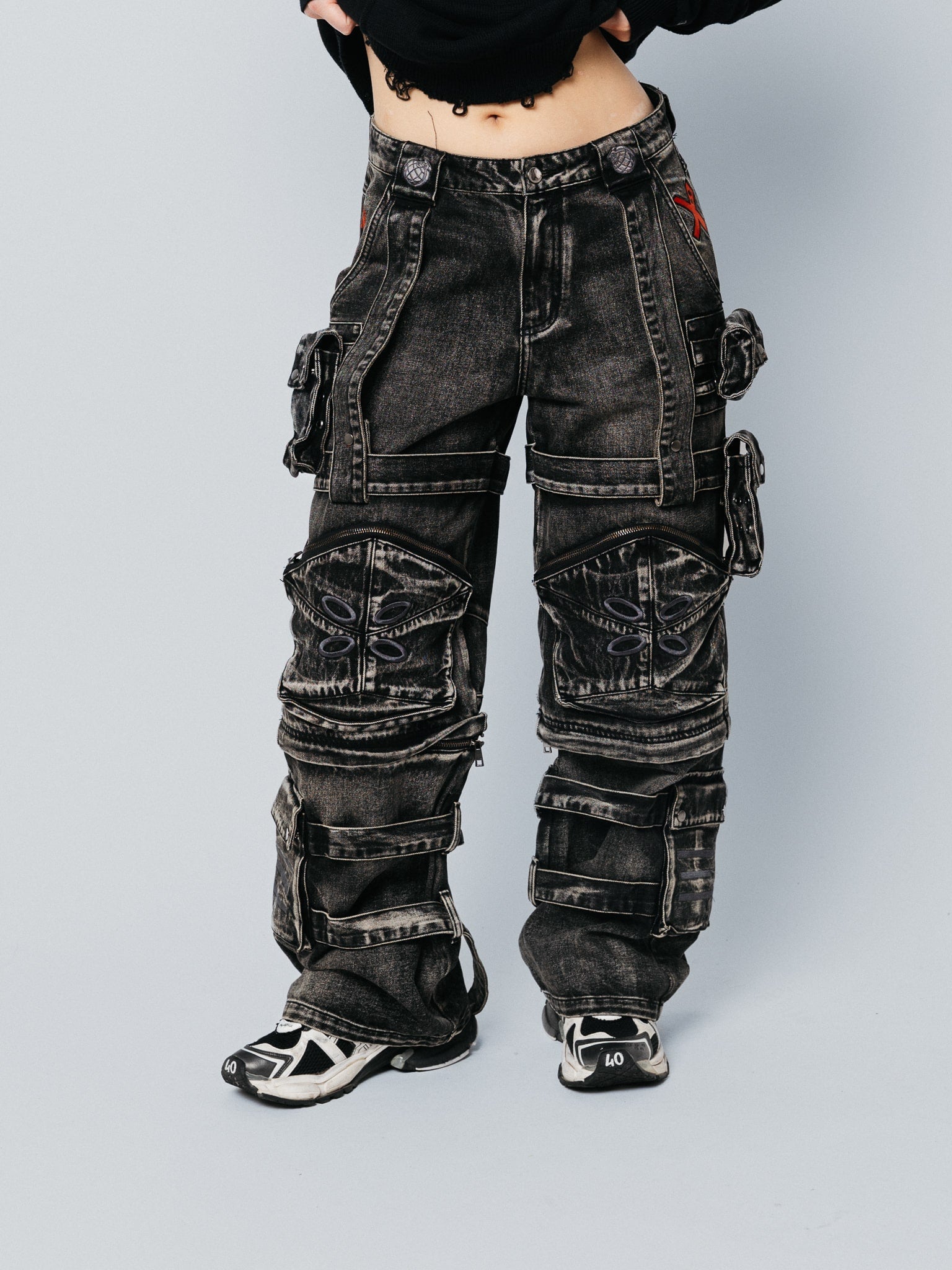 "ACADEMY" Cargo Pants Black