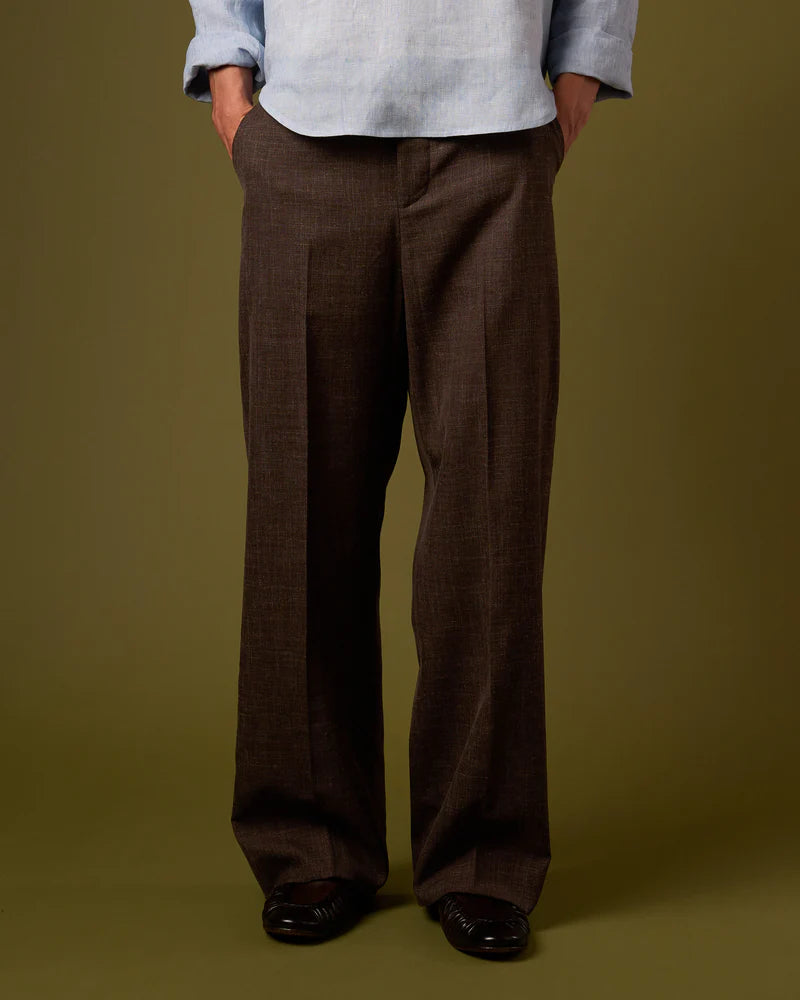 LINEN PLEATED TROUSERS V2