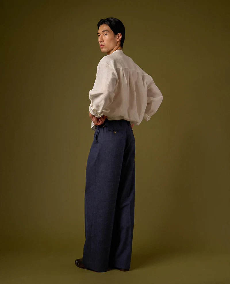 LINEN PLEATED TROUSERS V2