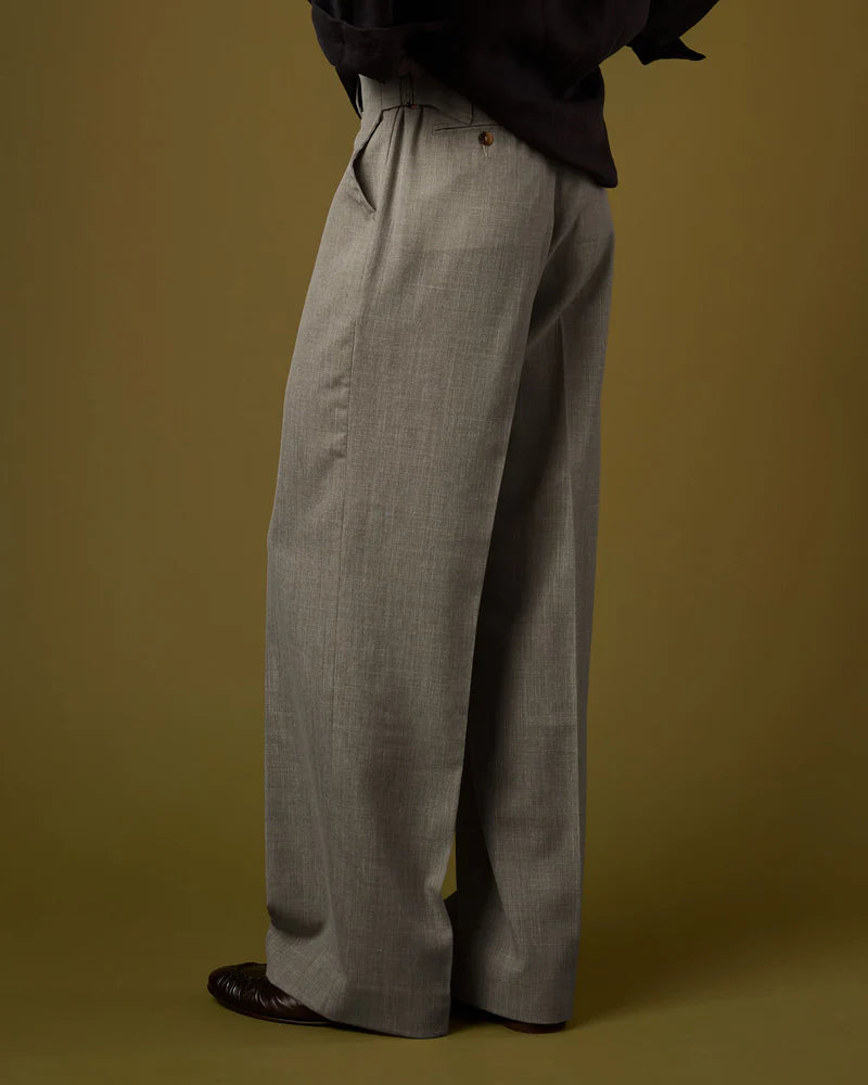 LINEN PLEATED TROUSERS V2
